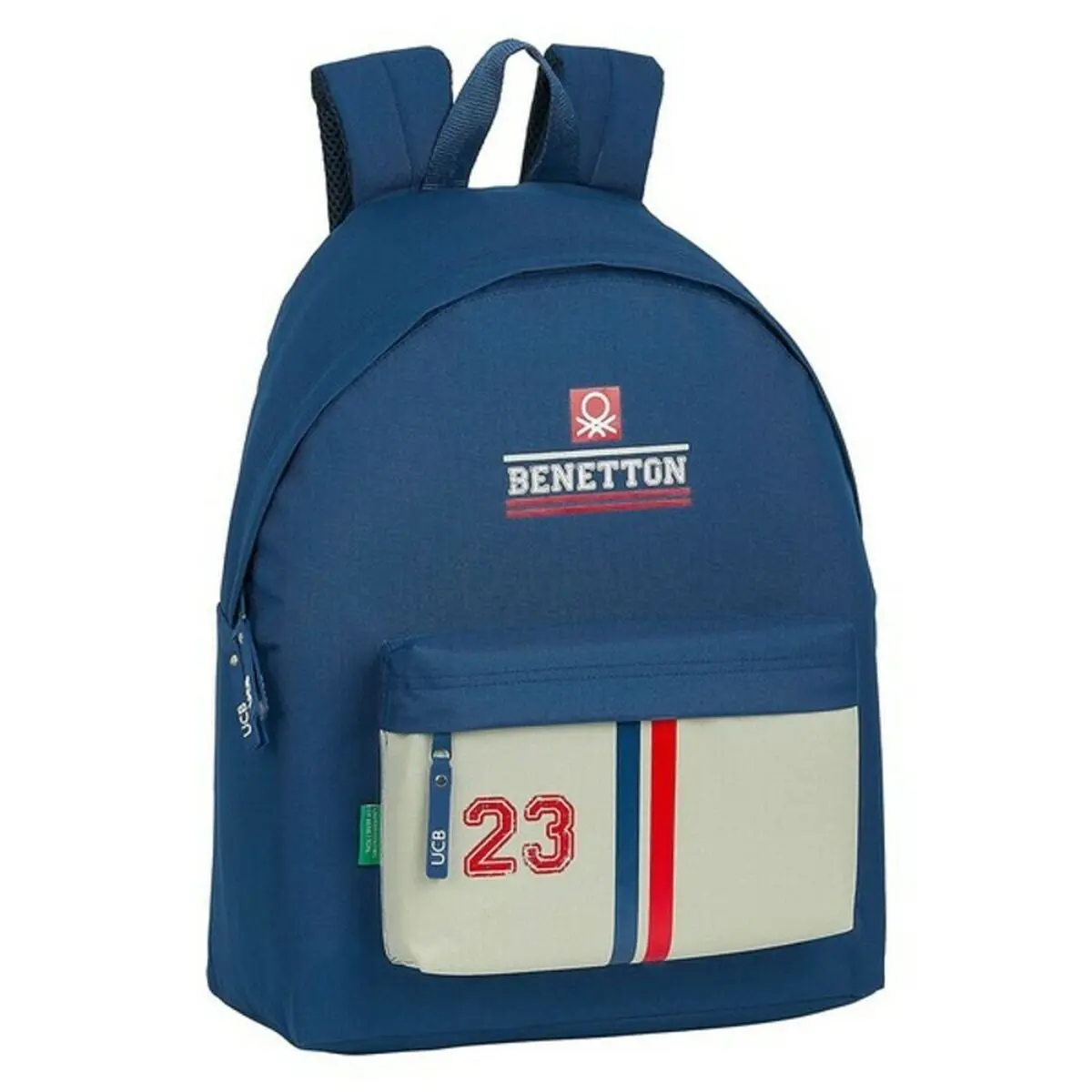 Zaino Scuola Benetton Varsity Grigio Blu Marino