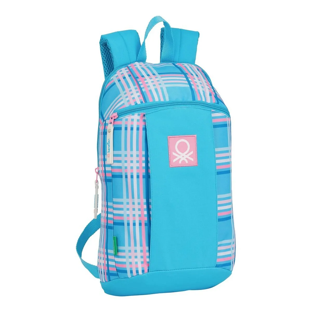 Zaino Casual Benetton Tartan Azzurro Multicolore (22 x 39 x 10 cm)