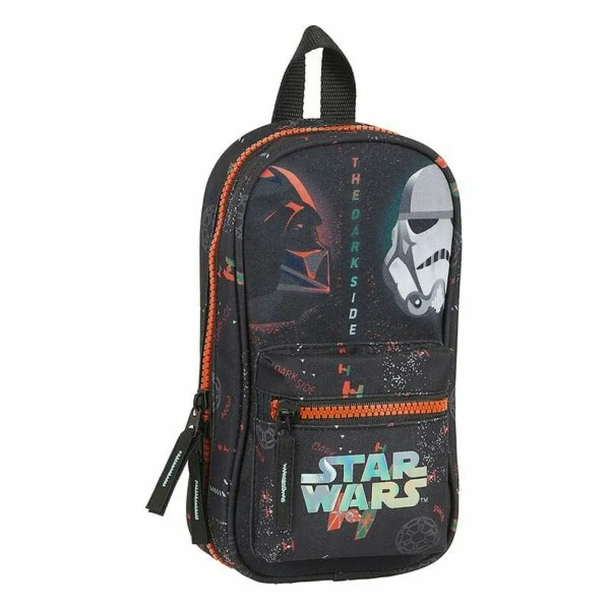 Astuccio Zaino Star Wars The Dark Side Nero Arancio (33 Pezzi)