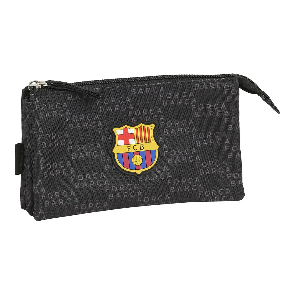 Astuccio Scuola F.C. Barcelona Força Barça Nero (22 x 12 x 3 cm)