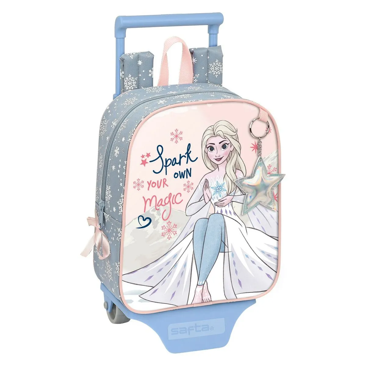 Trolley per la Scuola Frozen Magical Seasons Grigio Rosa