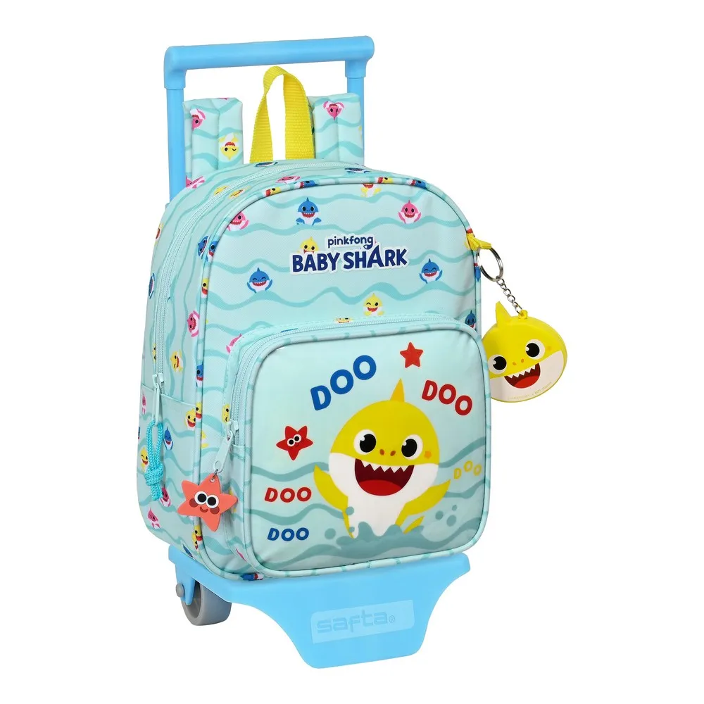 Trolley per la Scuola Baby Shark Beach Day Azzurro Chiaro (22 x 28 x 10 cm)