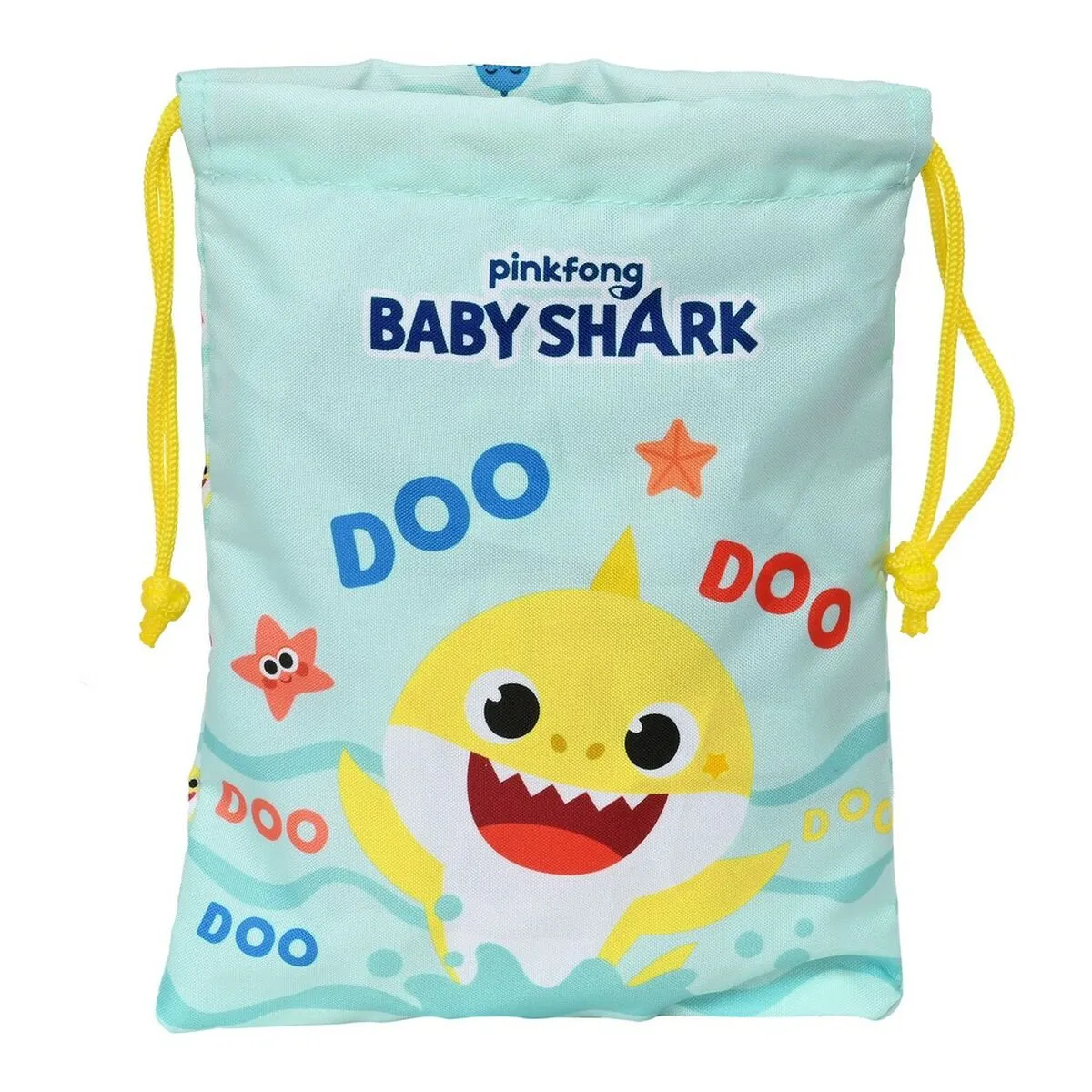 Portamerenda Baby Shark Beach Day Giallo Azzurro Chiaro (20 x 25 x 2 cm)