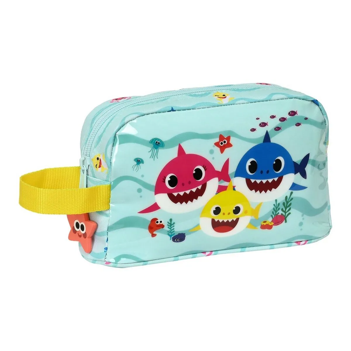 Portamerenda Termico Baby Shark Beach Day Giallo Azzurro Chiaro (21.5 x 12 x 6.5 cm)