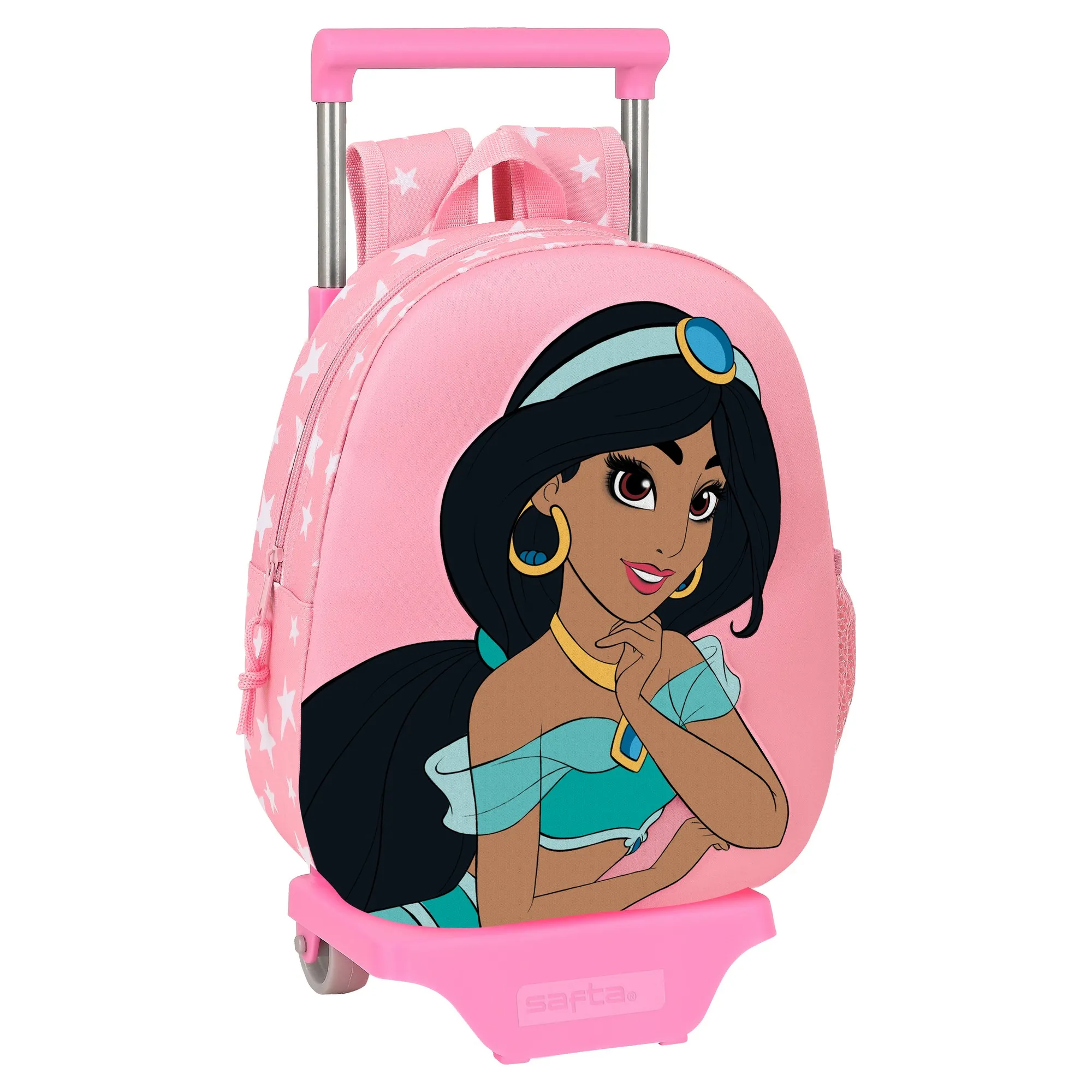 Trolley per la Scuola 3D Disney Jasmine Rosa (28 x 10 x 67 cm)