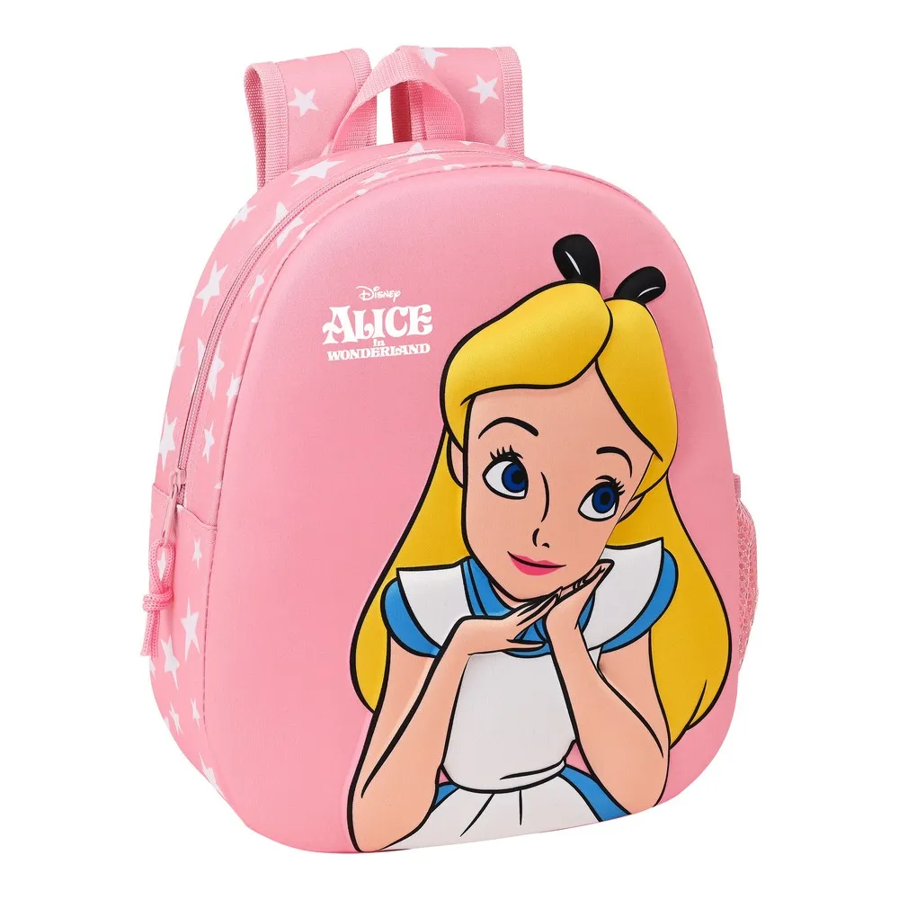 Zaino Scuola 3D Disney Alice in Wonderland Rosa