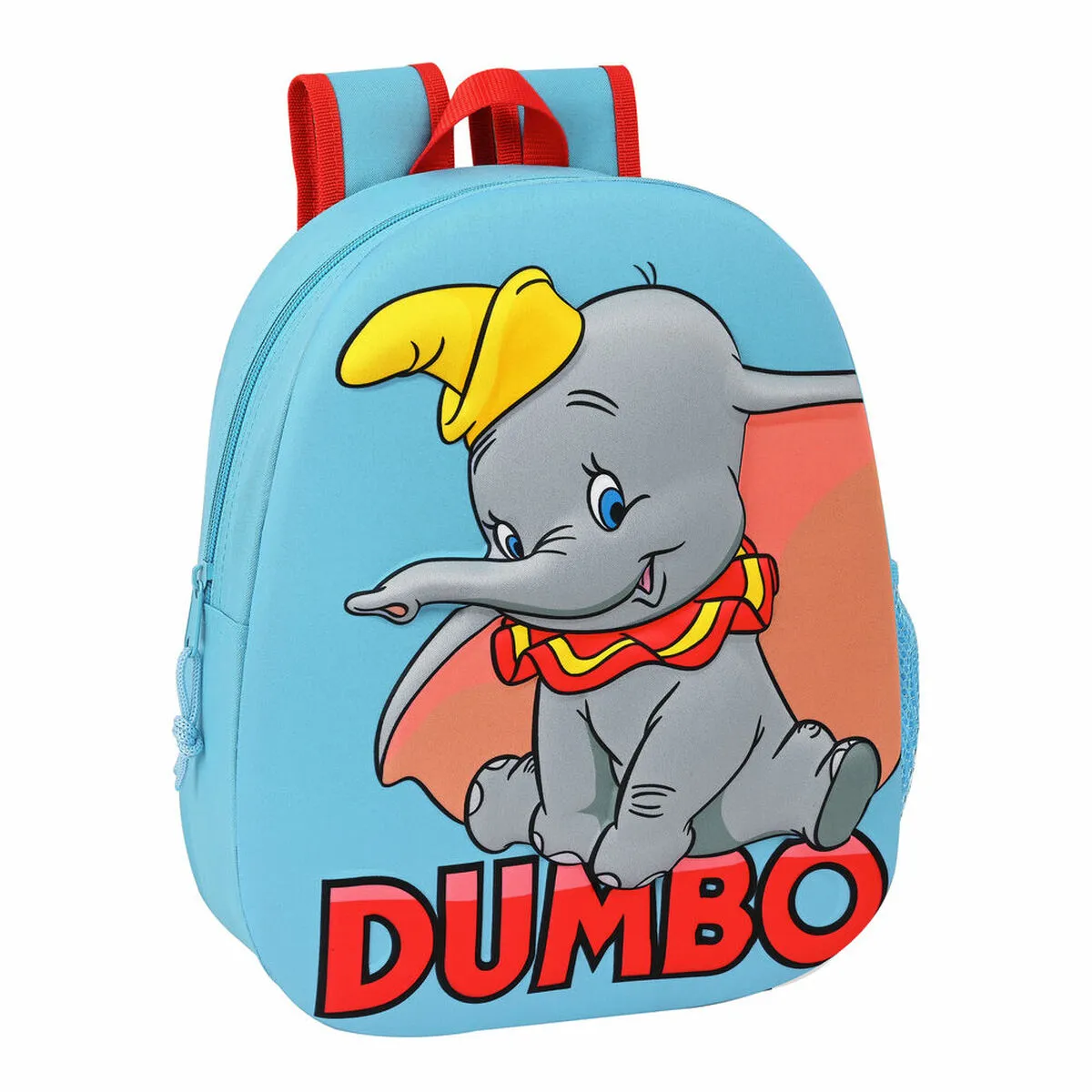 Zaino Scuola 3D Disney Dumbo Rosso Azzurro Chiaro