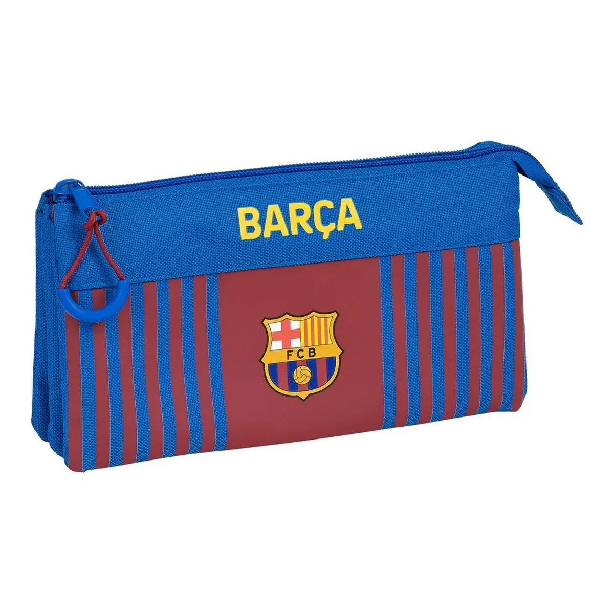 Portaoggetti Triplo F.C. Barcelona M744 22 x 12 x 3 cm Rosso Granato Blu Marino