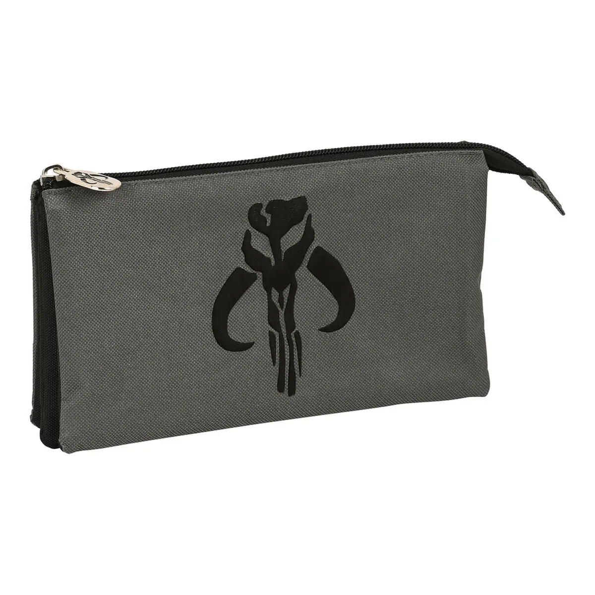 Astuccio Scuola The Mandalorian Nero Grigio (22 x 12 x 3 cm)