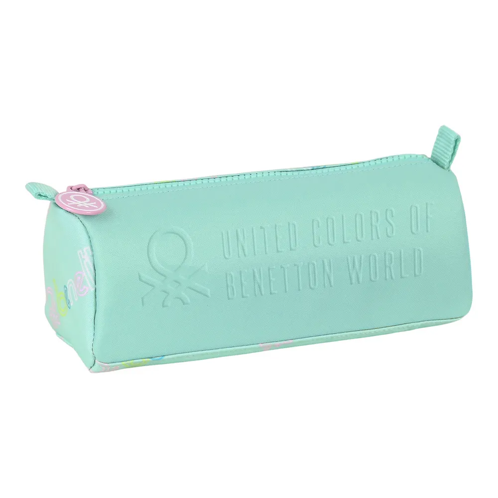 Astuccio Scuola Benetton World Menta (21 x 8 x 7 cm)