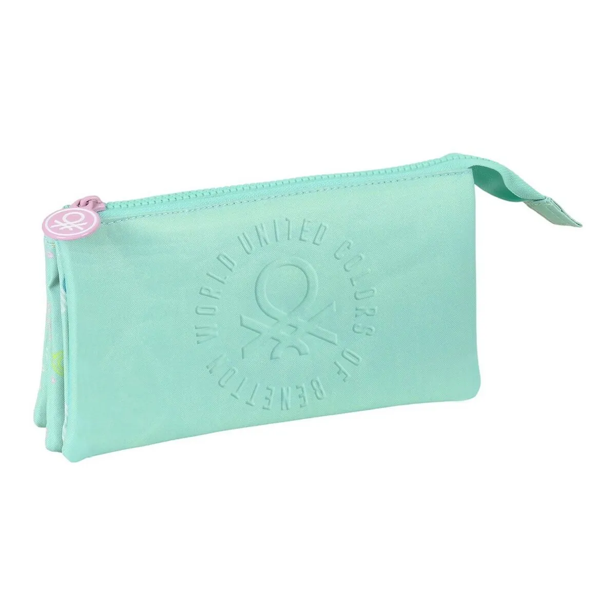 Astuccio Scuola Benetton World Menta (22 x 12 x 3 cm)