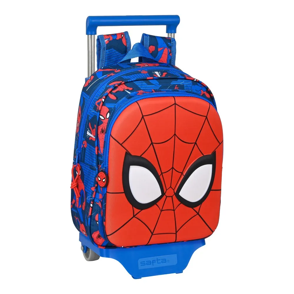 Trolley per la Scuola Spiderman Great power 27 x 33 x 10 cm Azzurro Rosso