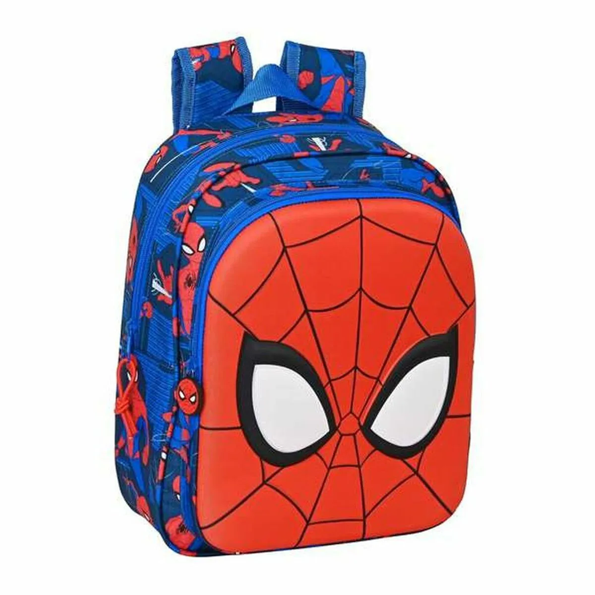 Zaino per Bambini 3D Spiderman Great power Rosso 27 x 33 x 10 cm Azzurro