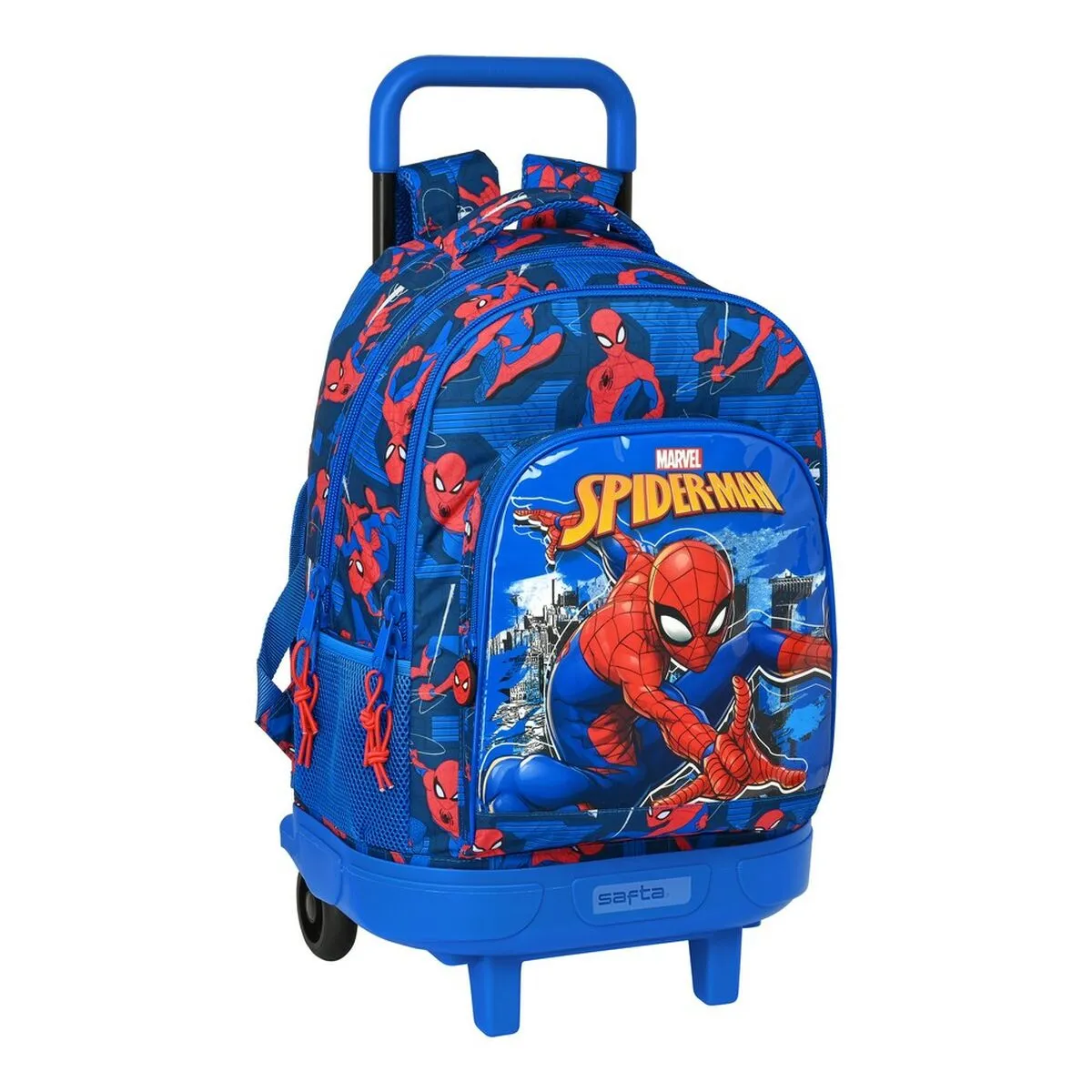 Trolley per la Scuola Spiderman Great power Rosso Azzurro (33 x 45 x 22 cm)