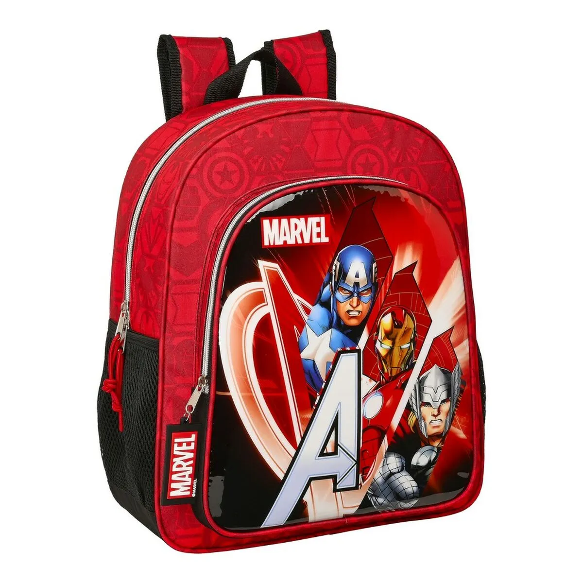 Zaino Scuola The Avengers Infinity Nero Rosso 32 X 38 X 12 cm