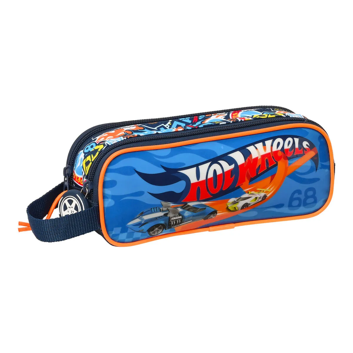 Astuccio Scuola Hot Wheels Challenge Blu Marino (21 x 8 x 6 cm)