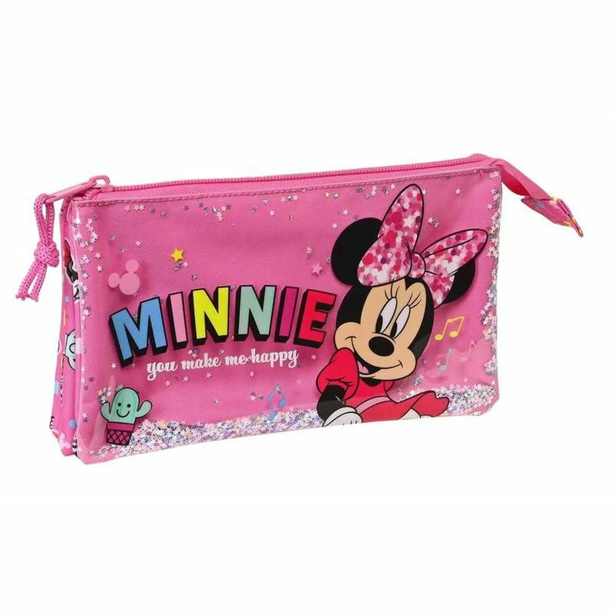 Portaoggetti Triplo Minnie Mouse Lucky Rosa 22 x 12 x 3 cm