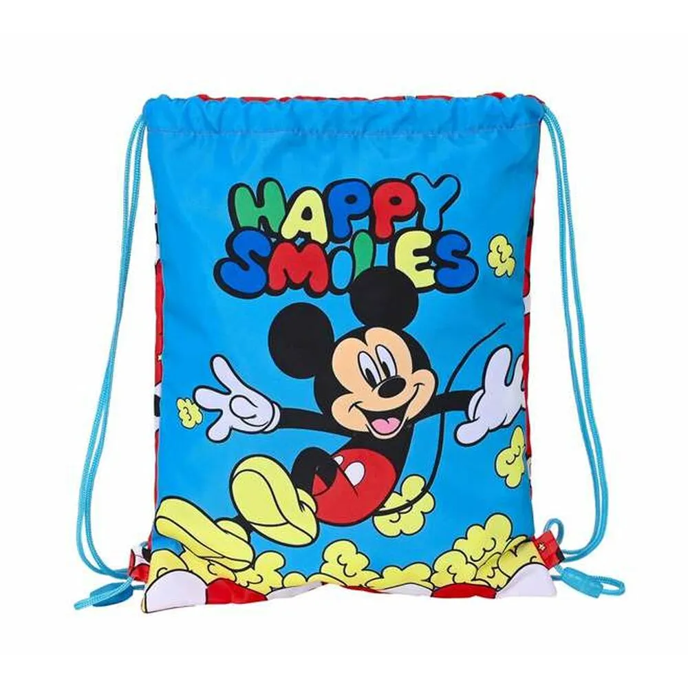 Zainetto con Cordini Mickey Mouse Happy Smiles (26 x 34 x 1 cm)