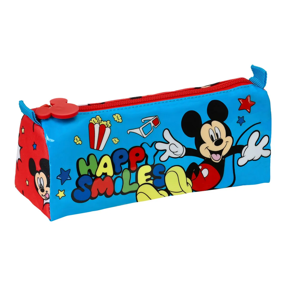 Astuccio Scuola Mickey Mouse Clubhouse Happy smiles Azzurro Rosso 21 x 8 x 7 cm