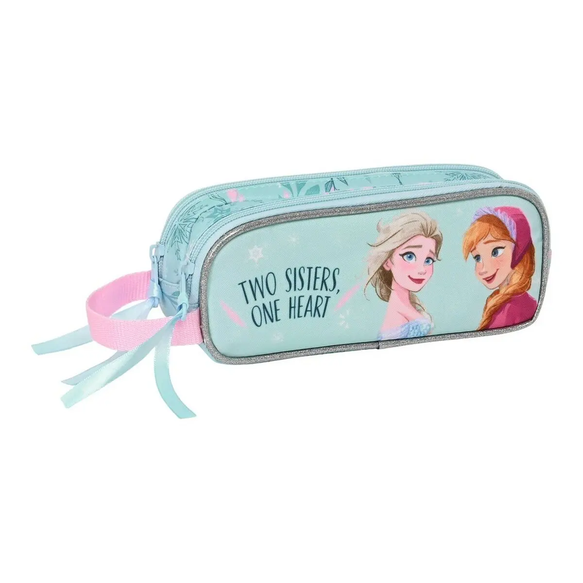 Astuccio Scuola Frozen One heart Verde Turchese 21 x 8 x 6 cm