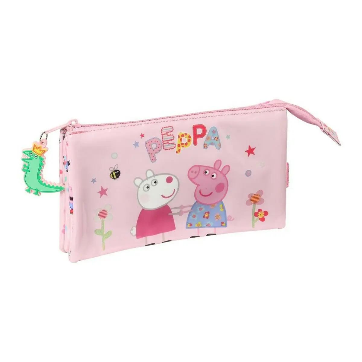 Astuccio Scuola Peppa Pig Having fun Rosa 22 x 12 x 3 cm