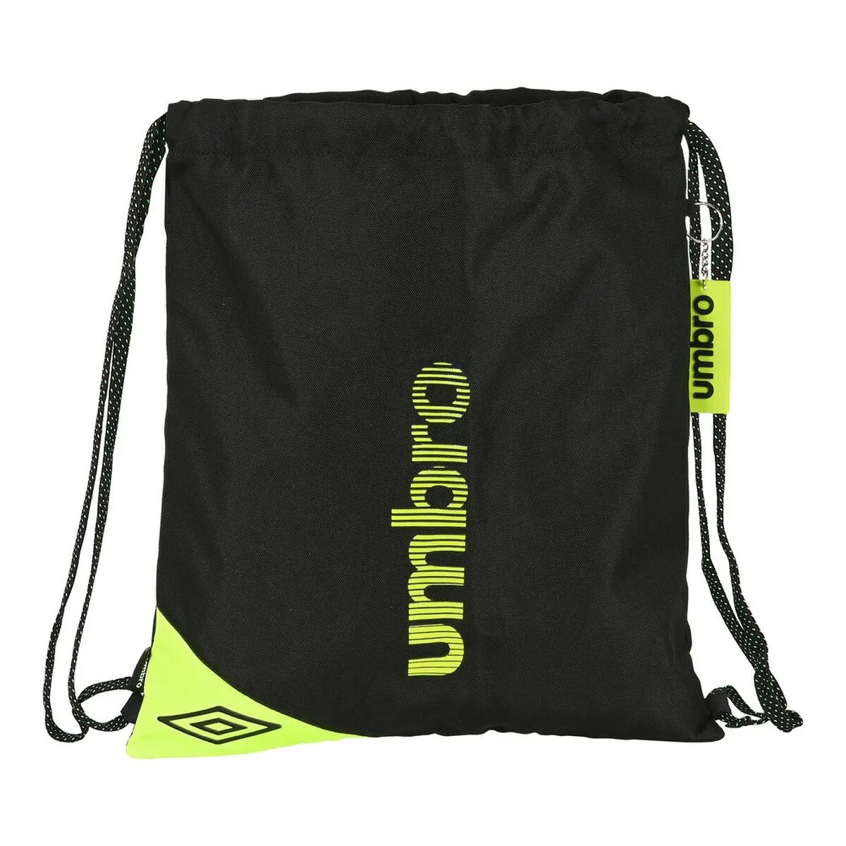 Zainetto con Cordini Umbro Essentials Nero Lime (35 x 40 x 1 cm)