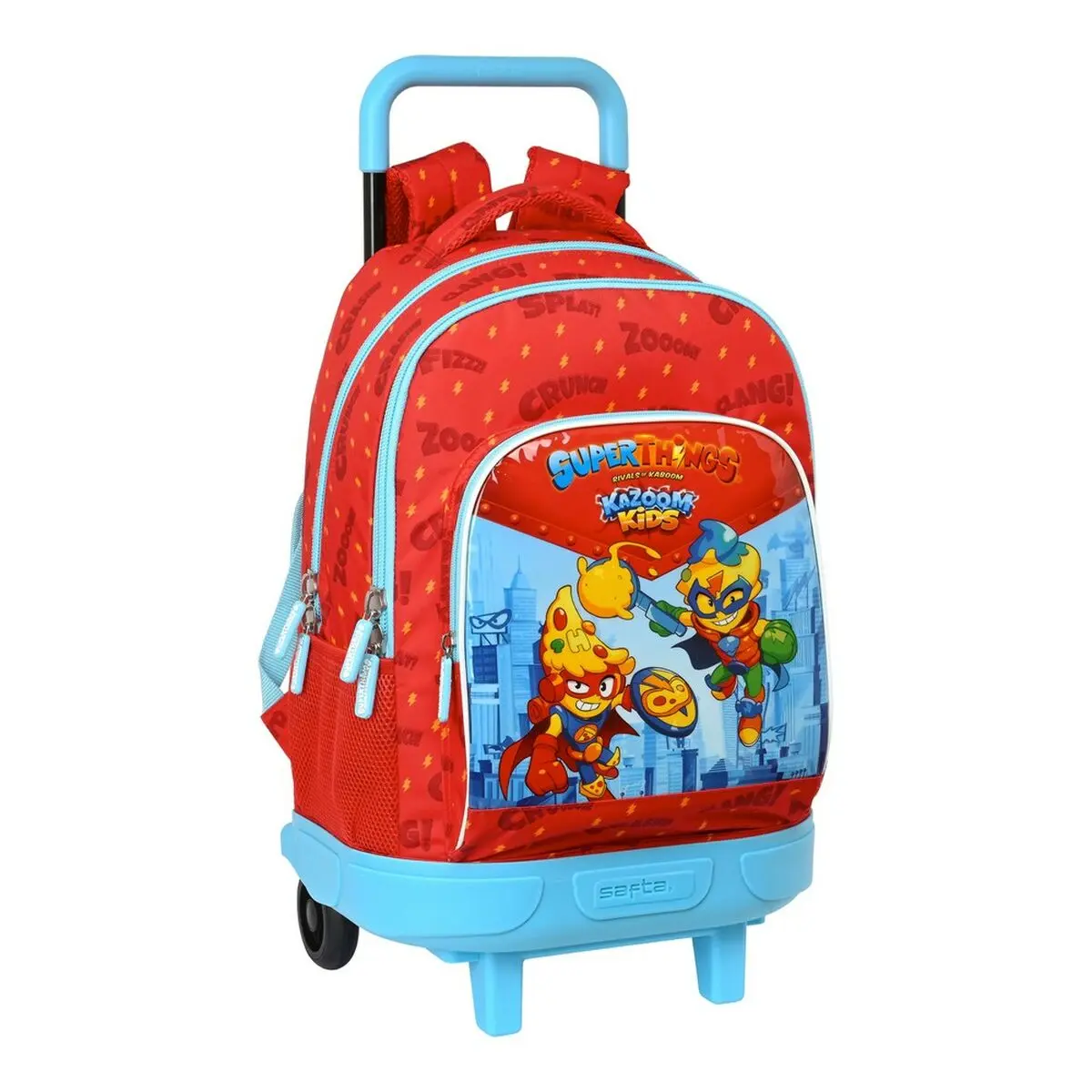 Trolley per la Scuola SuperThings Kazoom kids Rosso Azzurro Chiaro (33 x 45 x 22 cm)