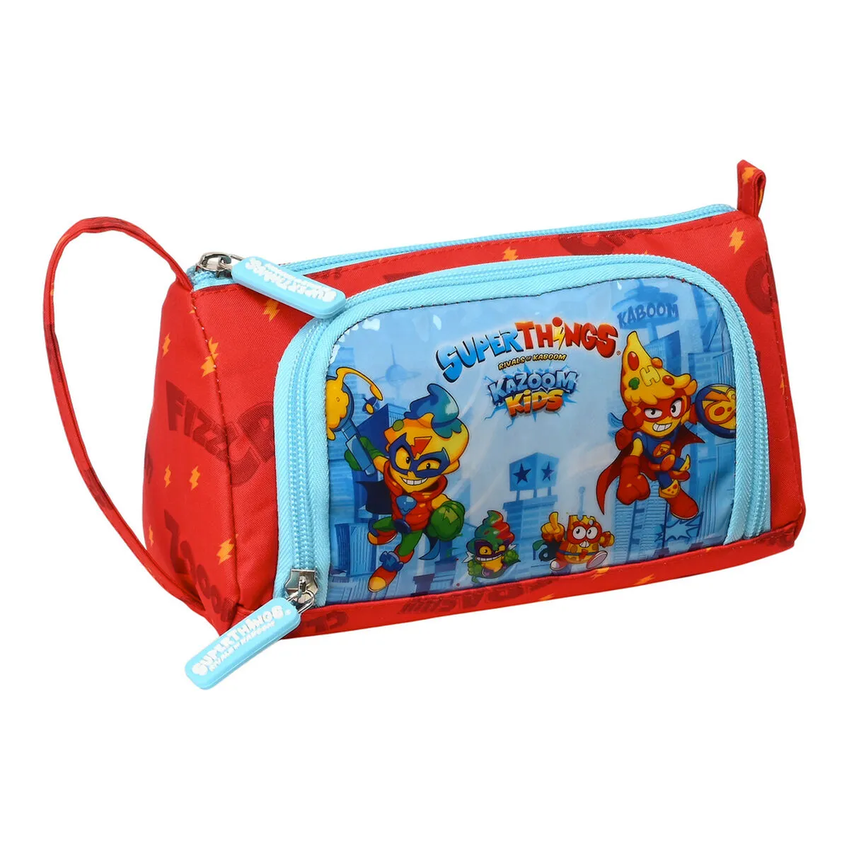 Astuccio Scuola SuperThings Kazoom kids Azzurro Rosso 20 x 11 x 8.5 cm