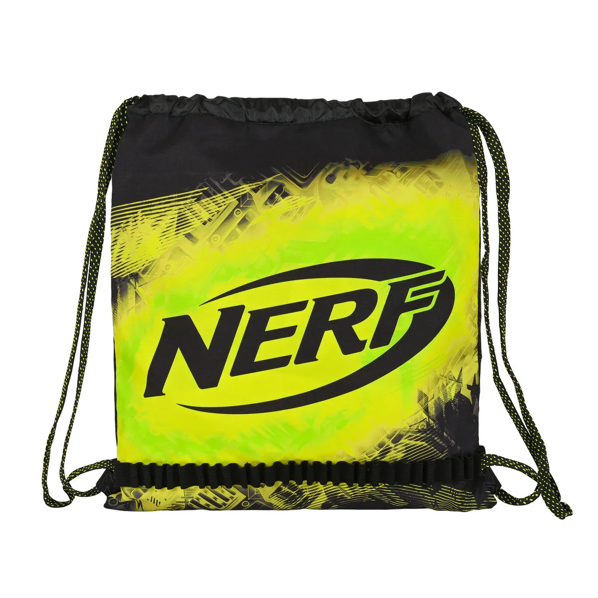 Zainetto con Cordini Nerf Neon Nero Lime (35 x 40 x 1 cm)