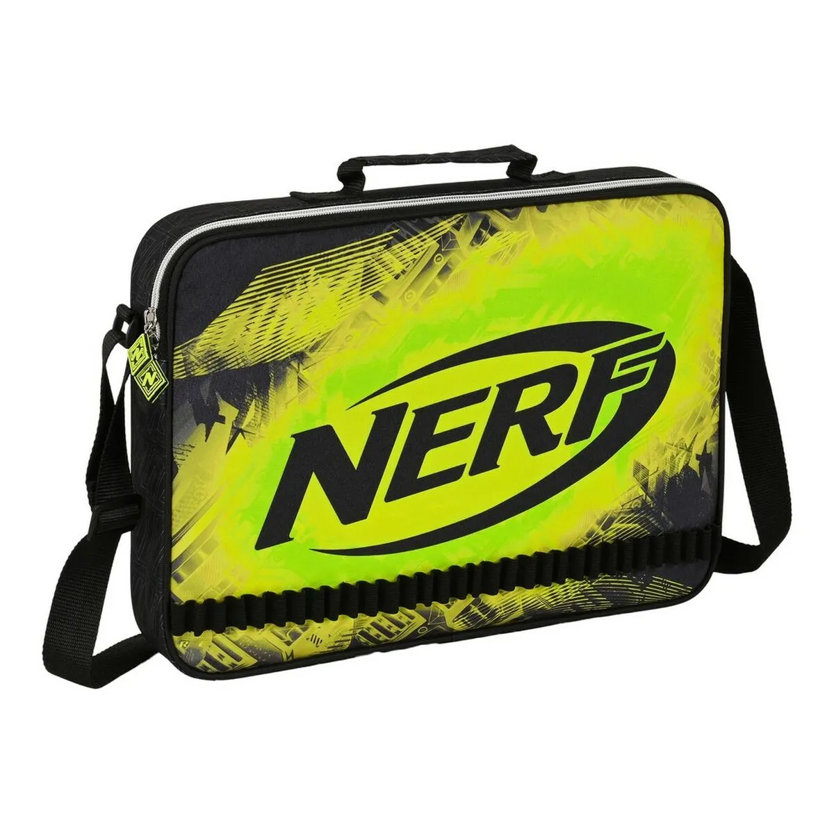 Borsa per la scuola Nerf Neon Nero Lime (38 x 28 x 6 cm)