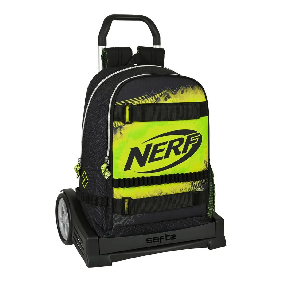 Trolley per la Scuola Nerf Neon Nero Lime (31 x 44 x 17 cm)