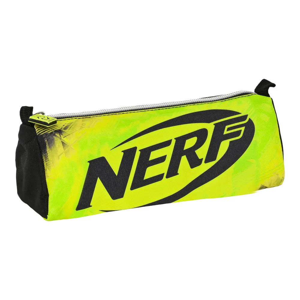 Astuccio Scuola Nerf Neon Nero Lime (21 x 8 x 7 cm)