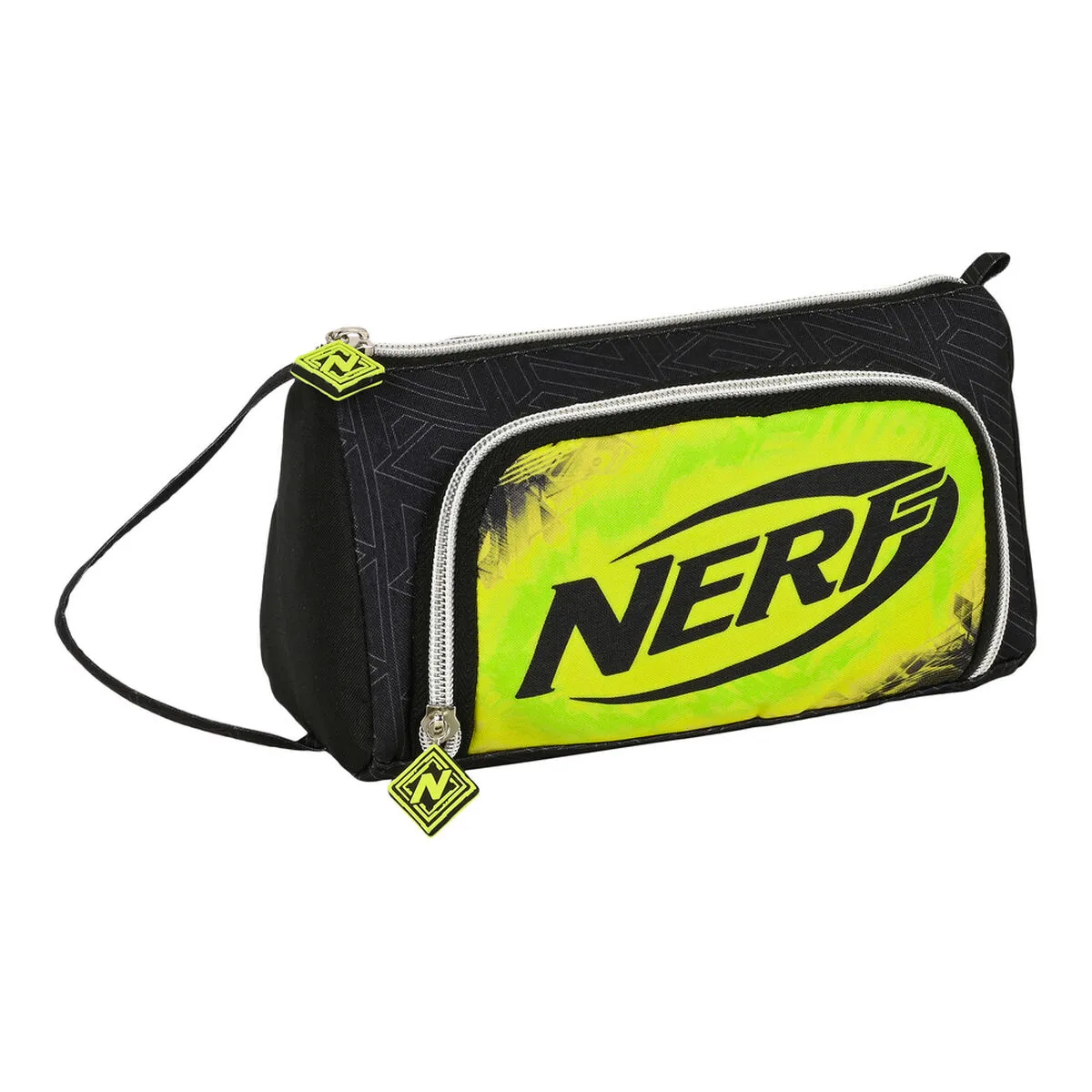 Astuccio Scuola Nerf Neon Nero Lime 20 x 11 x 8.5 cm (32 Pezzi)