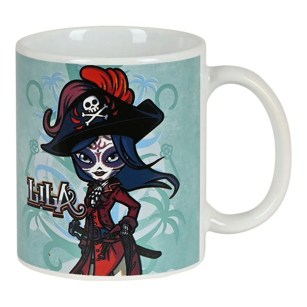 Tazza Mug Catrinas Claire, noelia y lila Ceramica Azzurro (350 ml)