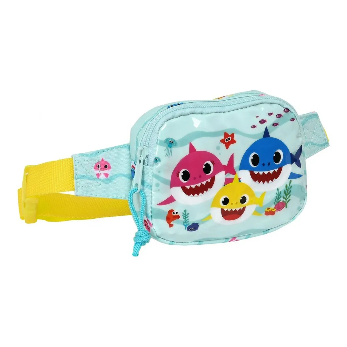 Marsupio Baby Shark Beach day Giallo Azzurro Chiaro (14 x 11 x 4 cm)