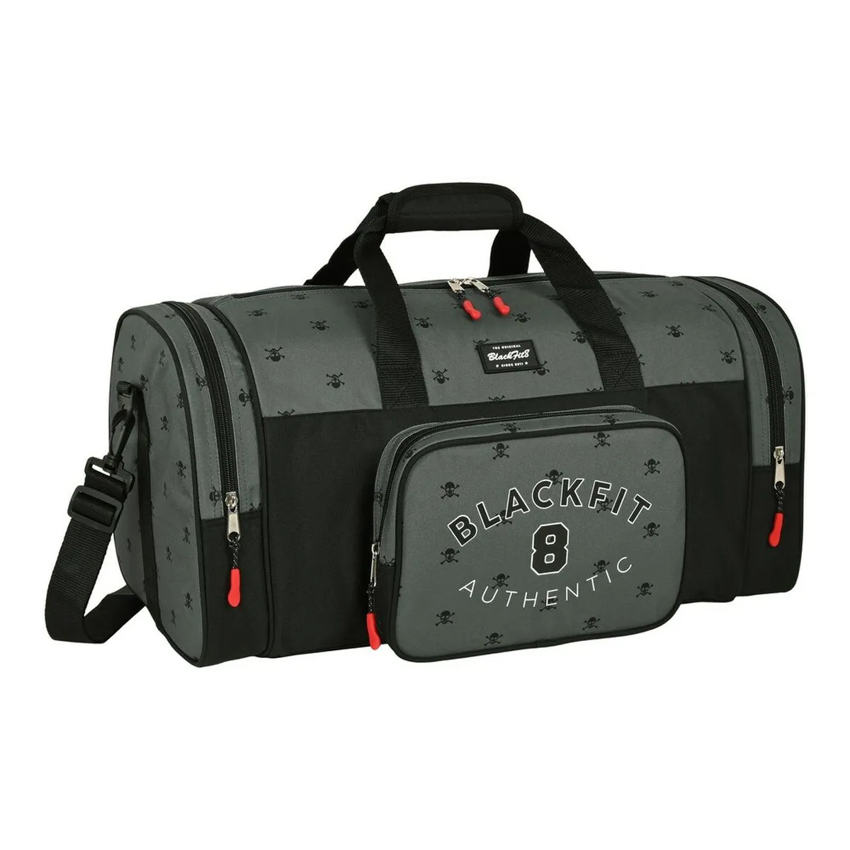 Borsa da Palestra BlackFit8 Skull Nero Grigio 55 x 26 x 27 cm