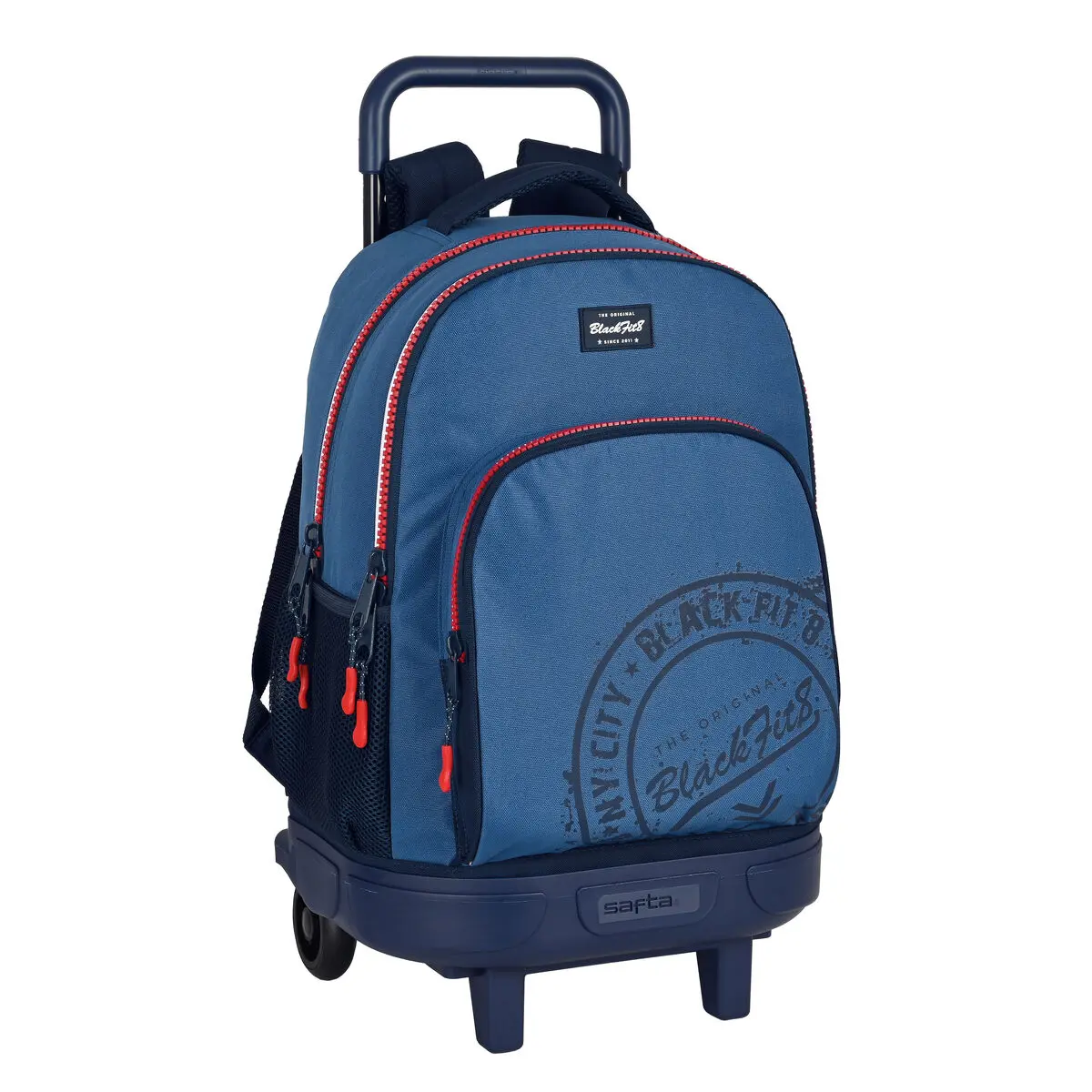 Trolley per la Scuola BlackFit8 Stamp Azzurro (33 x 45 x 22 cm)