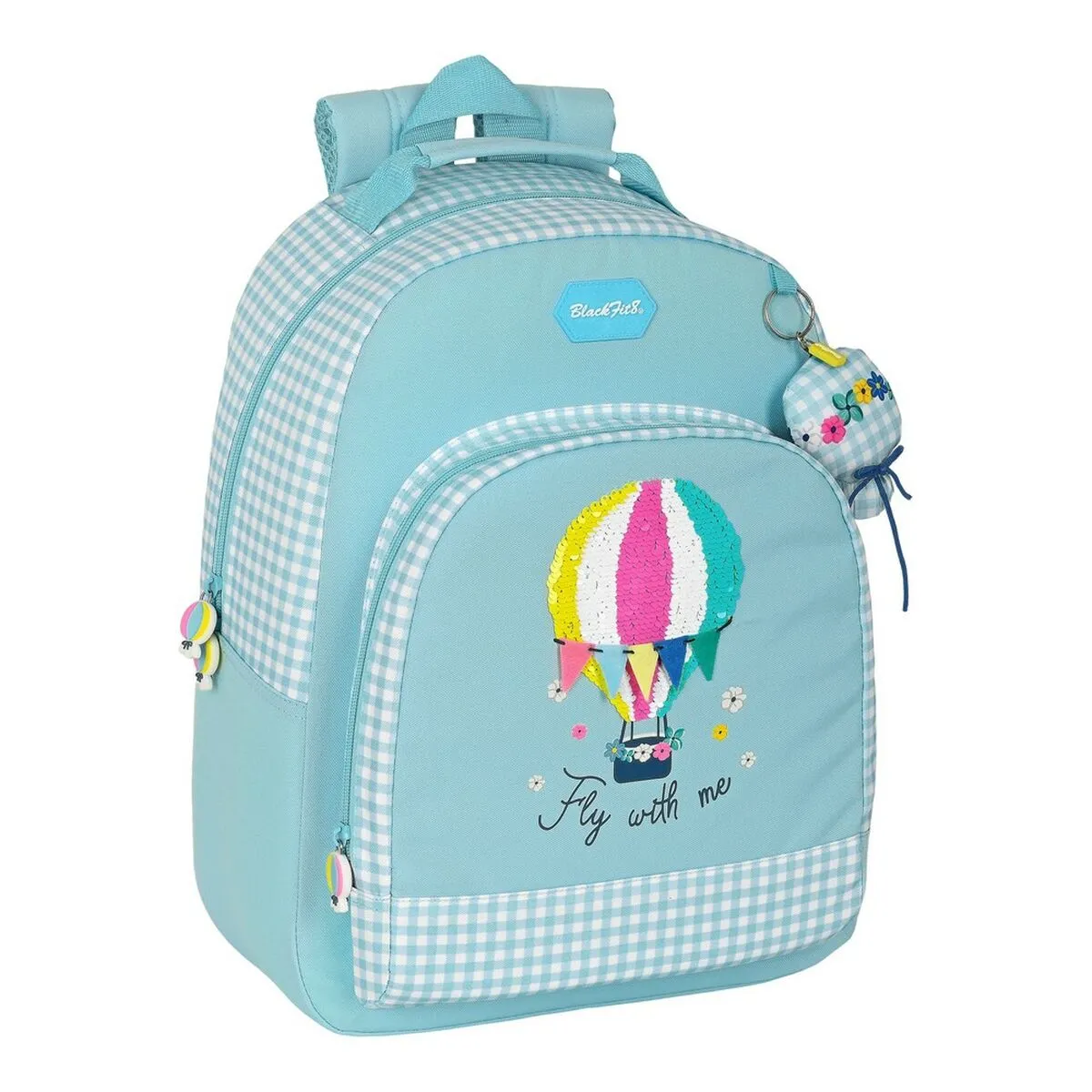 Zaino Scuola BlackFit8 Fly with me 32 x 42 x 15 cm Bianco Celeste