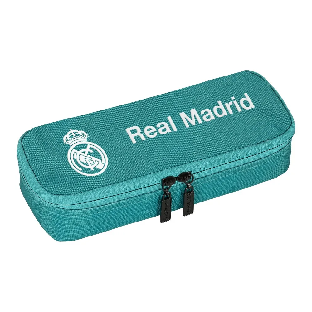 Astuccio Scuola Real Madrid C.F. Bianco Verde Turchese (22 x 5 x 8 cm)