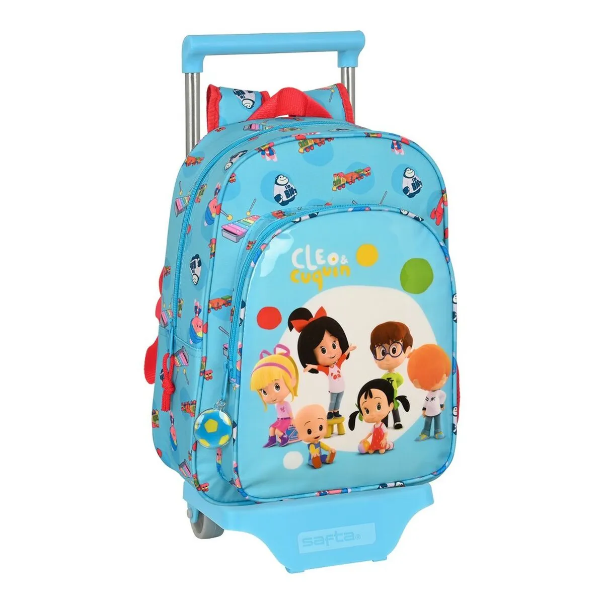 Trolley per la Scuola Cleo & Cuquin Good Night Azzurro (26 x 34 x 11 cm)