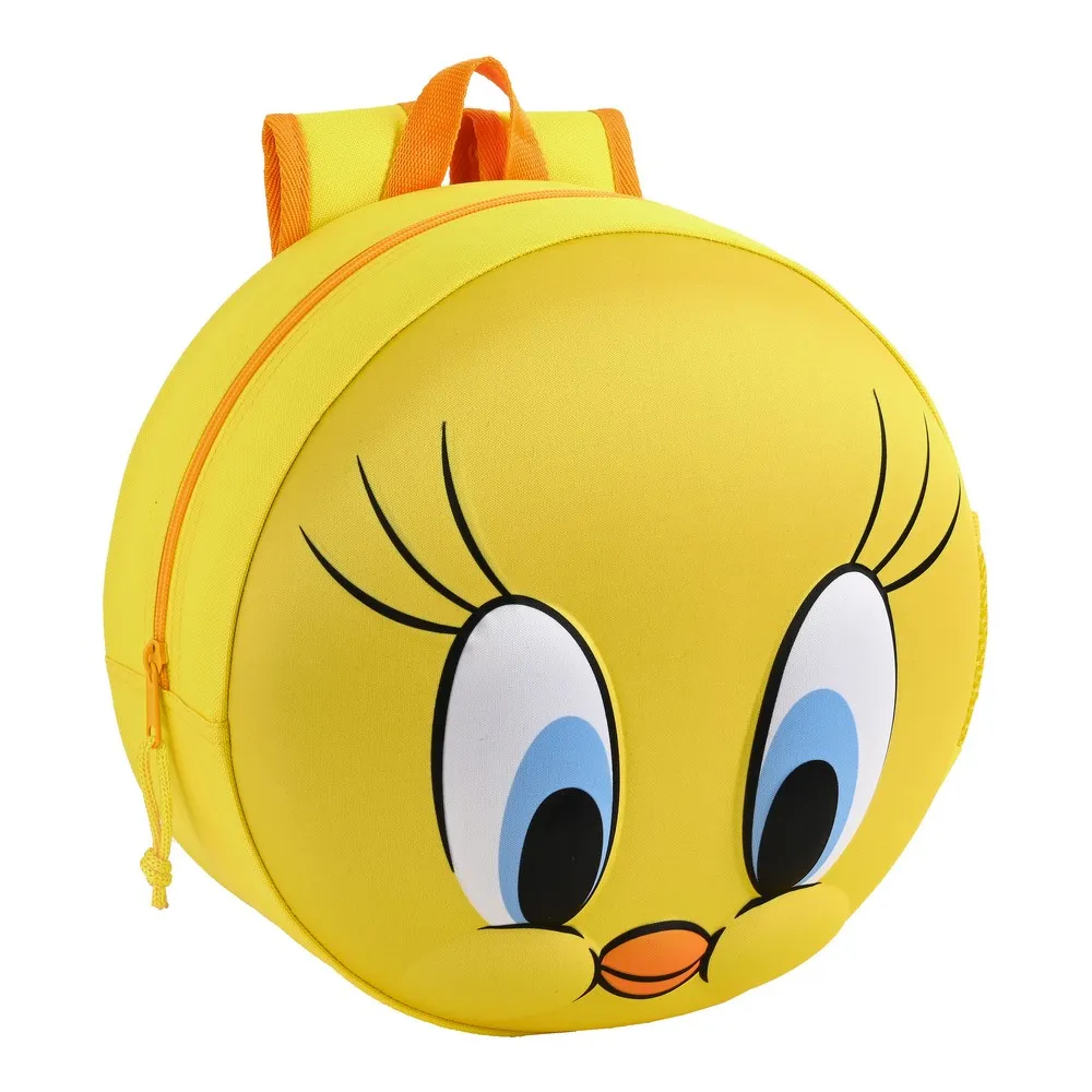 Zaino per Bambini 3D Looney Tunes Giallo (31 x 31 x 10 cm)