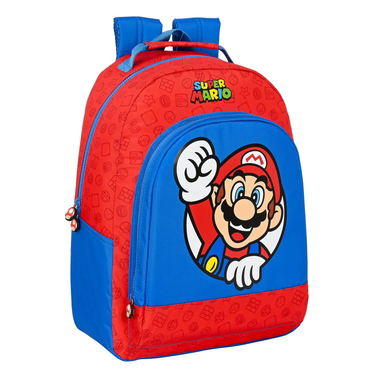 Zaino Scuola Super Mario Azzurro Rosso 32 x 42 x 15 cm