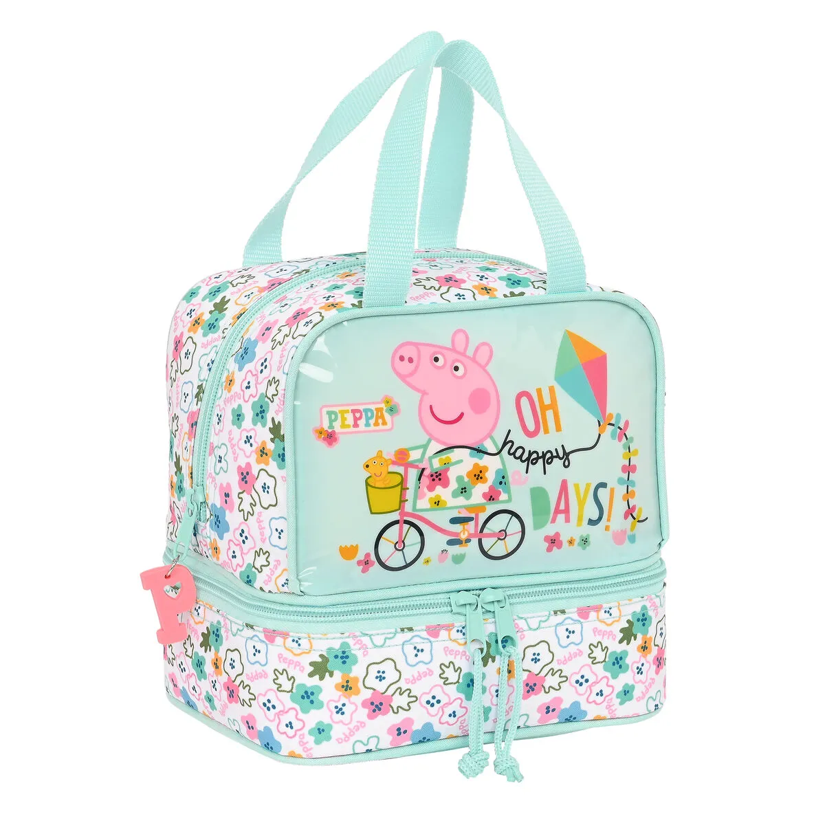 Portamerenda Termico Peppa Pig Cosy corner Azzurro Chiaro (20 x 20 x 15 cm)