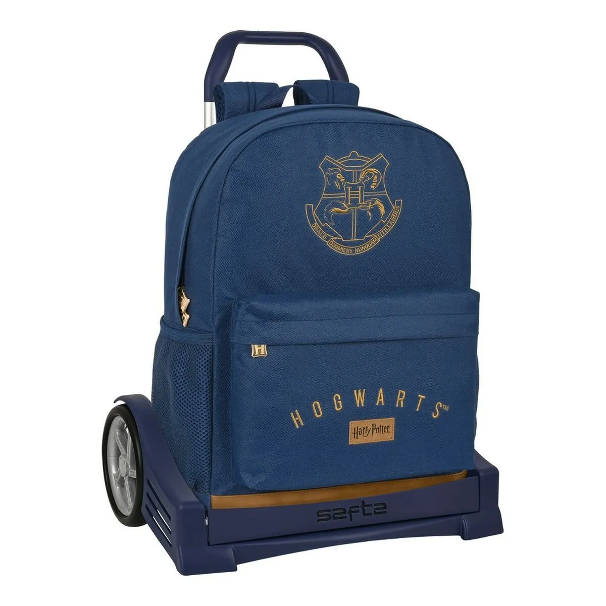 Trolley per la Scuola Harry Potter Magical Marrone Blu Marino (32 x 43 x 14 cm)