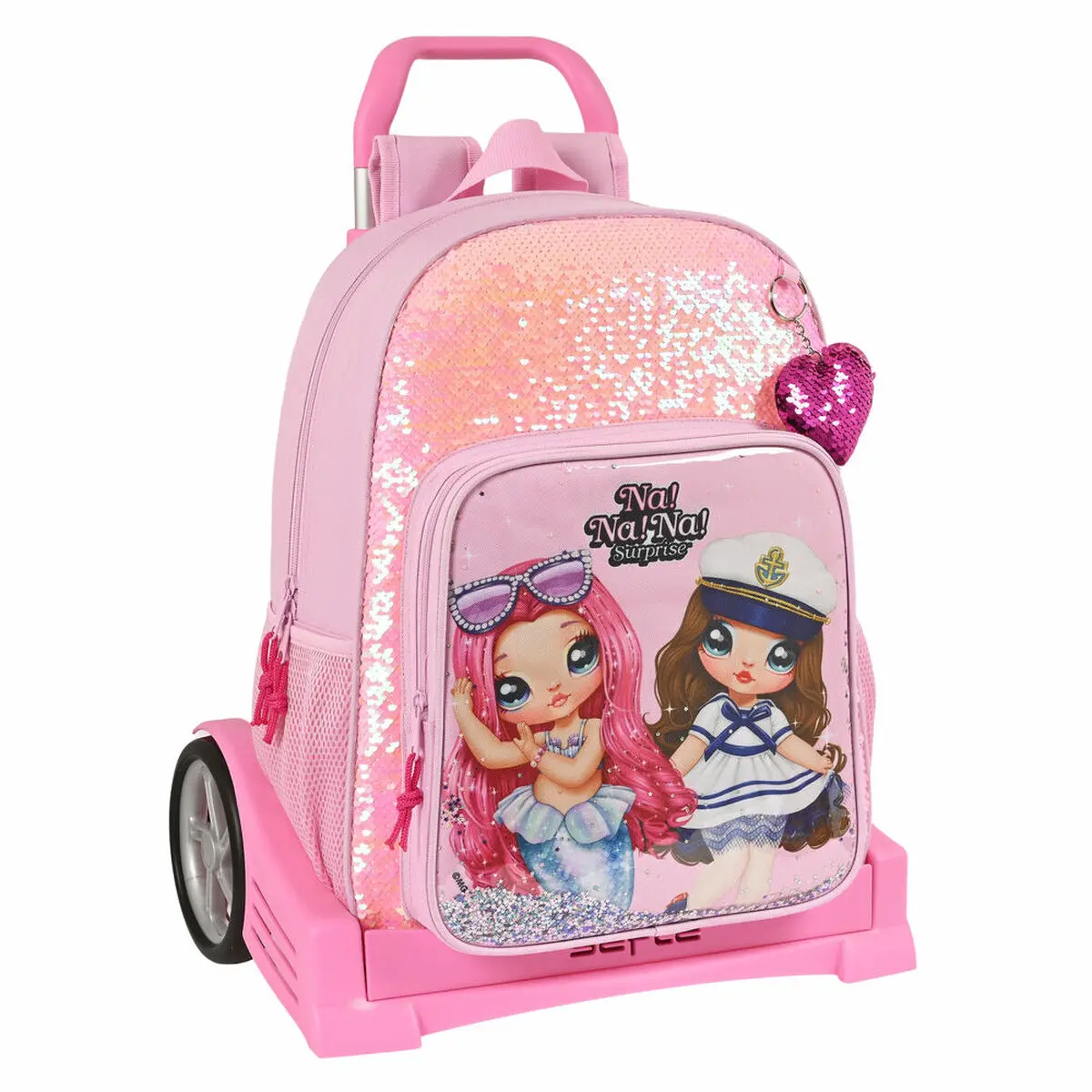 Trolley per la Scuola Na!Na!Na! Surprise Sparkles Rosa (33 x 42 x 14 cm)