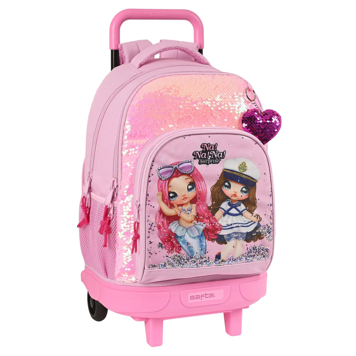 Trolley per la Scuola Na!Na!Na! Surprise Sparkles Rosa 33 X 45 X 22 cm