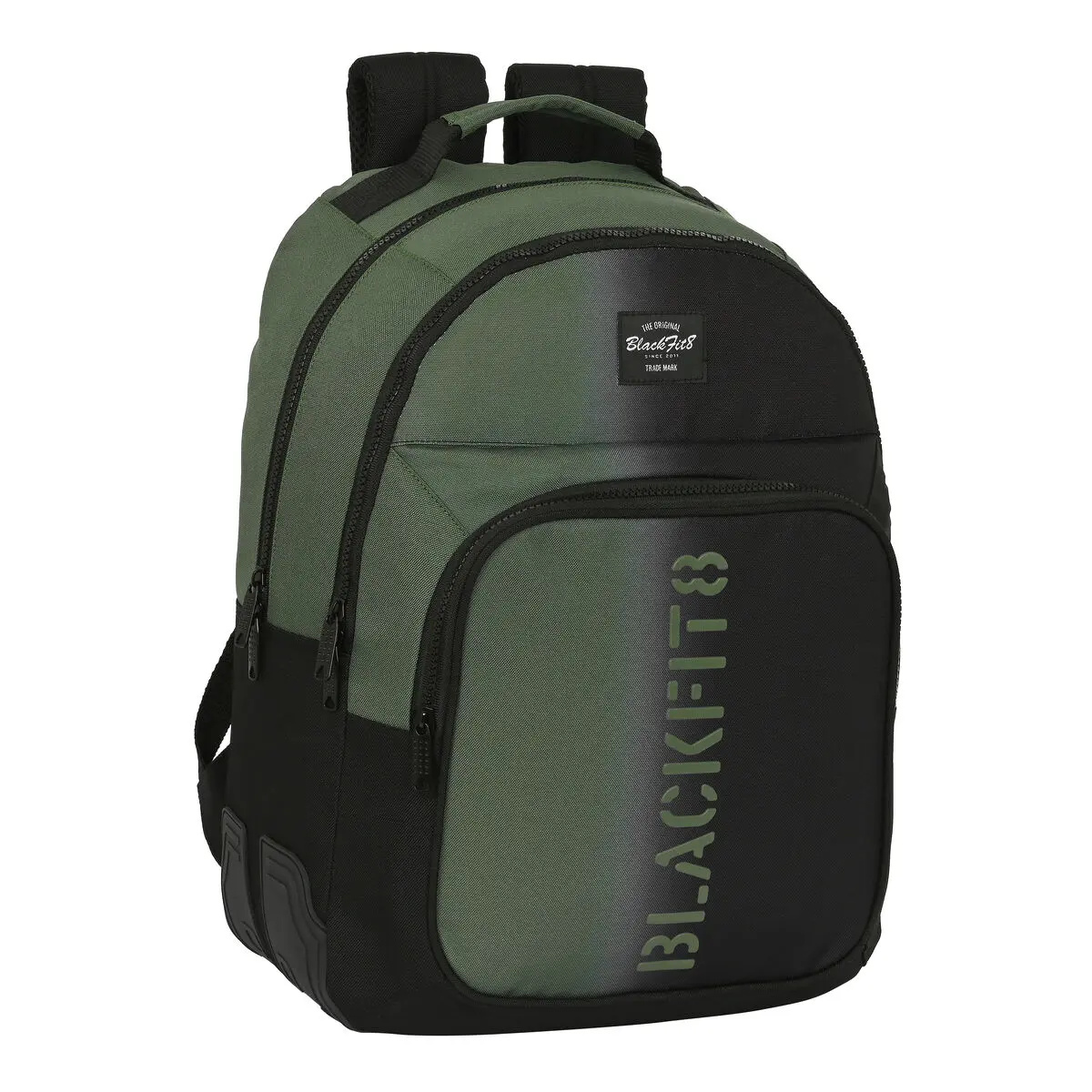 Zaino Scuola BlackFit8 Gradient Nero Verde militare 32 x 42 x 15 cm