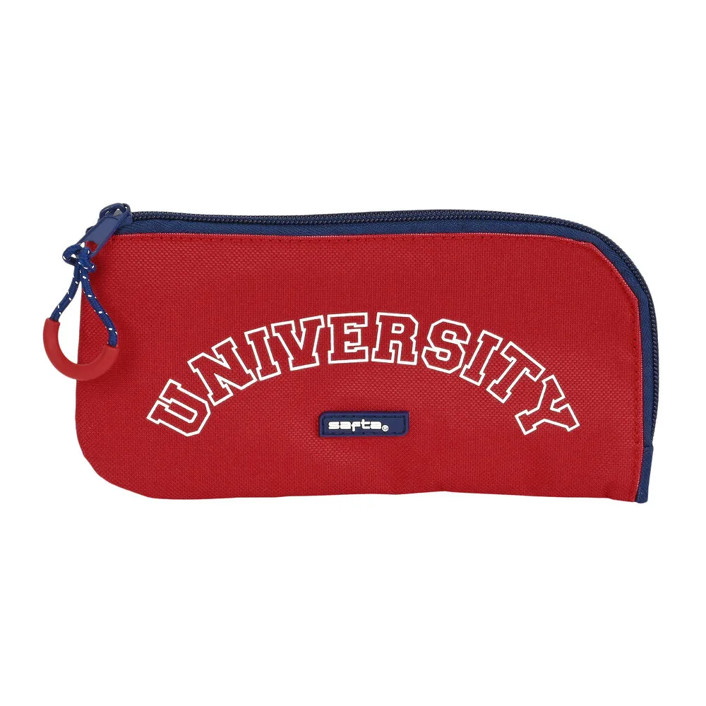 Astuccio Scuola Safta University Rosso Blu Marino (23 x 11 x 1 cm)