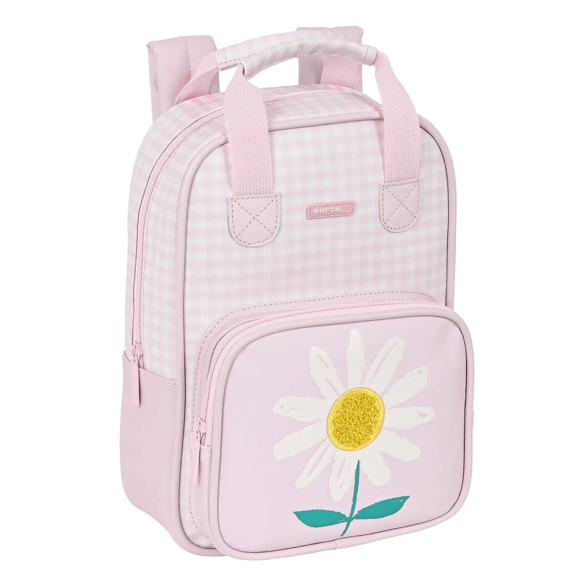 Zaino Scuola Safta Flor Rosa Bianco (20 x 28 x 8 cm)