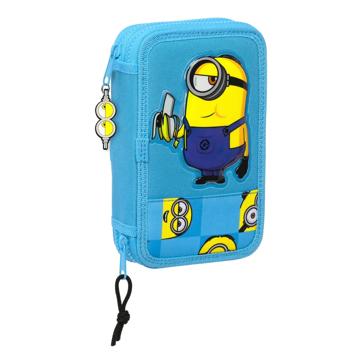 Astuccio Doppio Minions Minionstatic Azzurro (28 Pezzi)